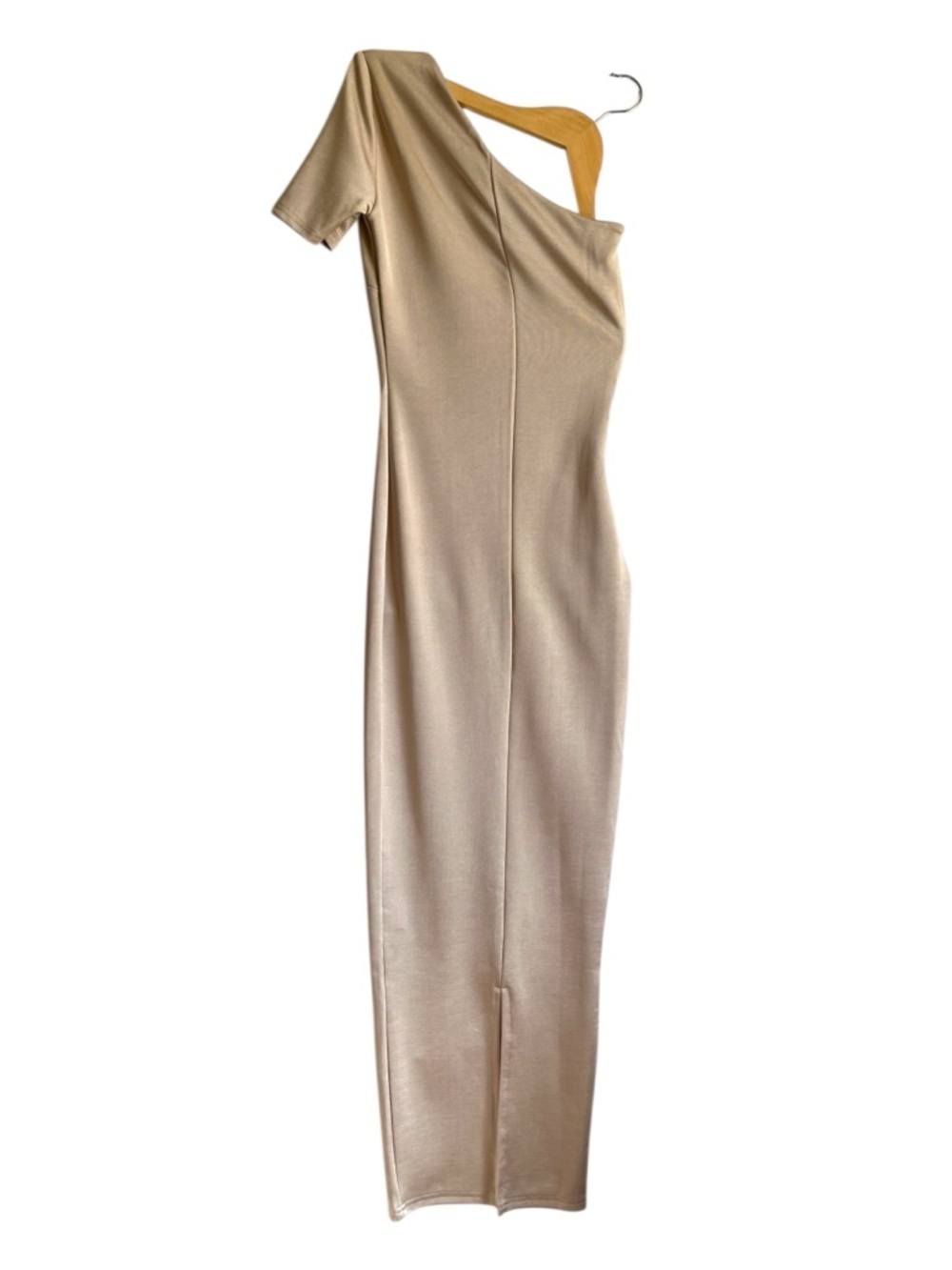 ASOS One Shoulder Bandage Midaxi Dress Beige Size US 2 NWT - Picture 7 of 14
